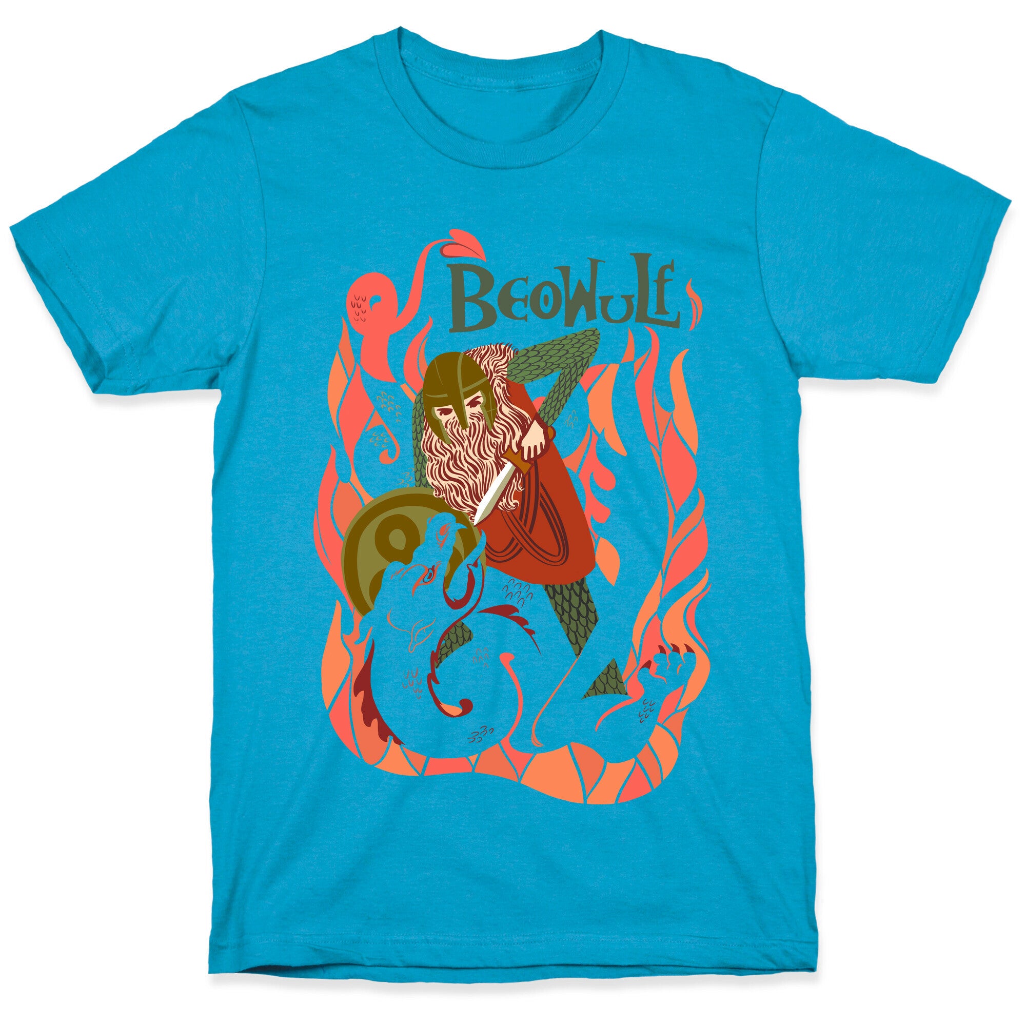 Medieval Epic Beowulf Book Cover Unisex Triblend Tee